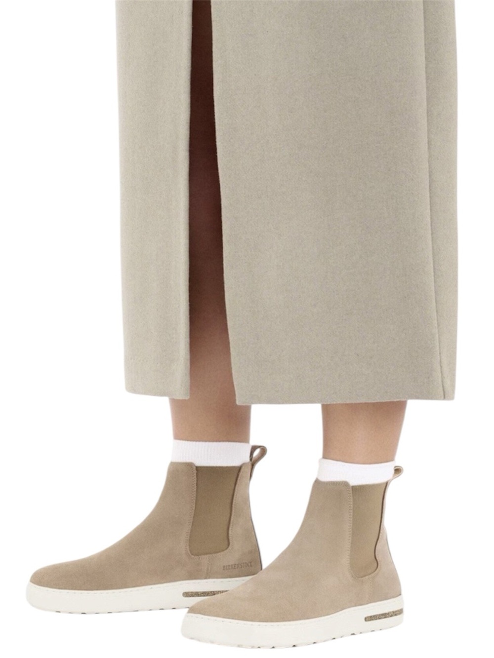 Birkenstock Bend Chelsea Suede Leather Taupe Boots WMS Sz 8 - New Without Box